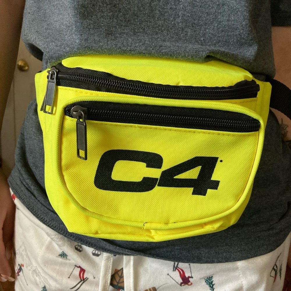 C4 yellow nylon adjustable Fanny pack